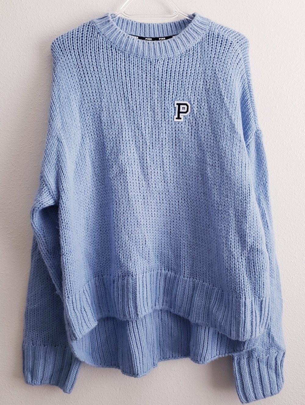 Victoria's Secret Pink Chunky Knit Boyfriend Oversized Sweater NEW
